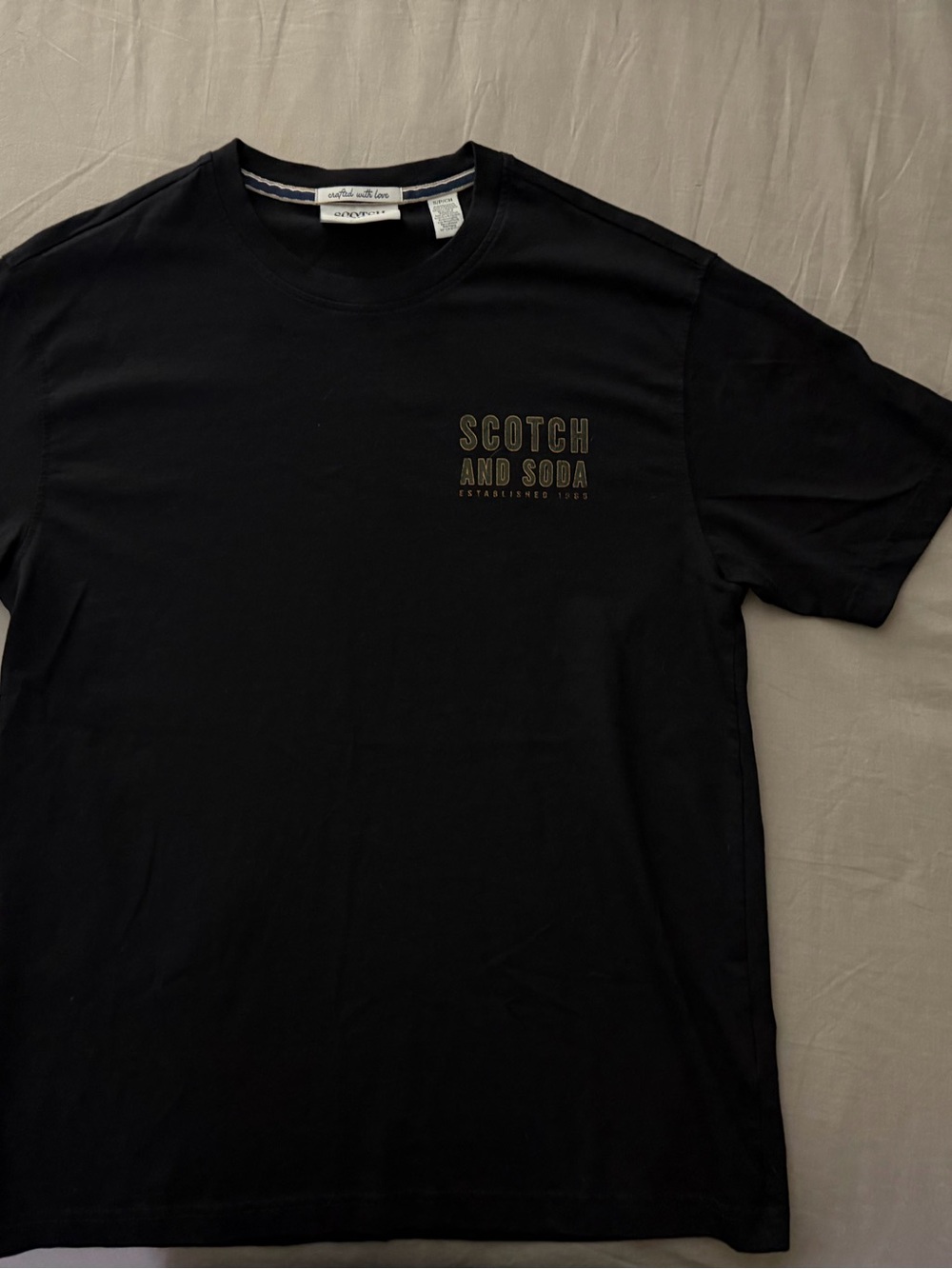 Scotch & Soda Black Logo Pocket T-Shirt